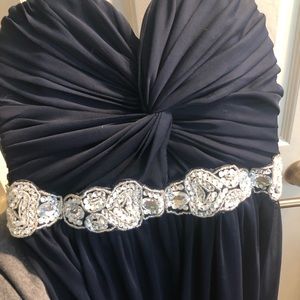 Navy beaded formal dress size 4